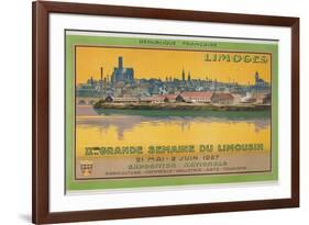 Ad for Limoges Fair, France-null-Framed Art Print