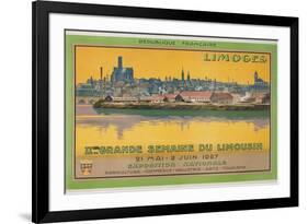 Ad for Limoges Fair, France-null-Framed Art Print