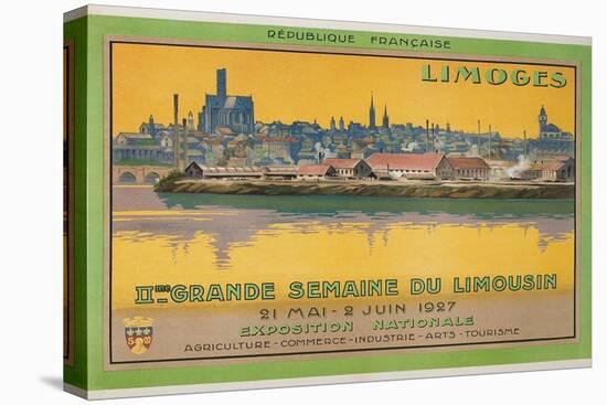 Ad for Limoges Fair, France-null-Stretched Canvas