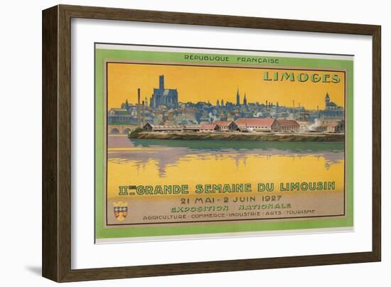 Ad for Limoges Fair, France-null-Framed Art Print