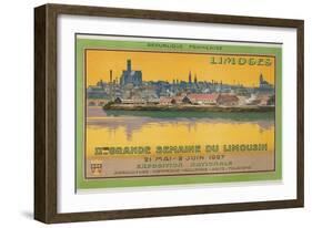 Ad for Limoges Fair, France-null-Framed Art Print