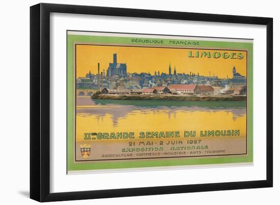 Ad for Limoges Fair, France-null-Framed Art Print