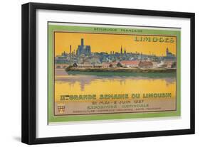 Ad for Limoges Fair, France-null-Framed Art Print