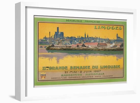 Ad for Limoges Fair, France-null-Framed Art Print