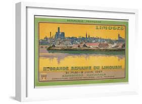 Ad for Limoges Fair, France-null-Framed Art Print