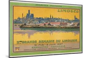 Ad for Limoges Fair, France-null-Mounted Art Print