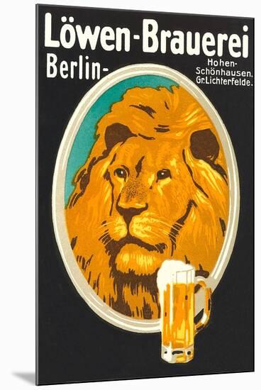 Ad for Lowen Beer-null-Mounted Art Print