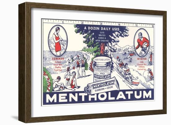 Ad for Mentholatum-null-Framed Art Print