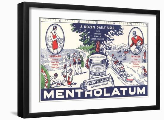 Ad for Mentholatum-null-Framed Art Print