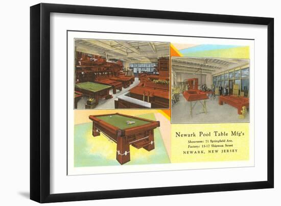 Ad for Pool Tables-null-Framed Art Print