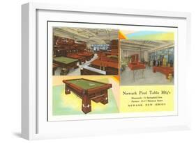 Ad for Pool Tables-null-Framed Art Print