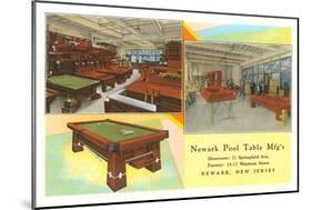 Ad for Pool Tables-null-Mounted Art Print