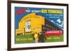 Ad for Port Authority Bus Terminal, New York City-null-Framed Premium Giclee Print