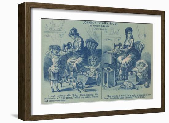 Ad for Quieter Sewing Machine-null-Framed Art Print
