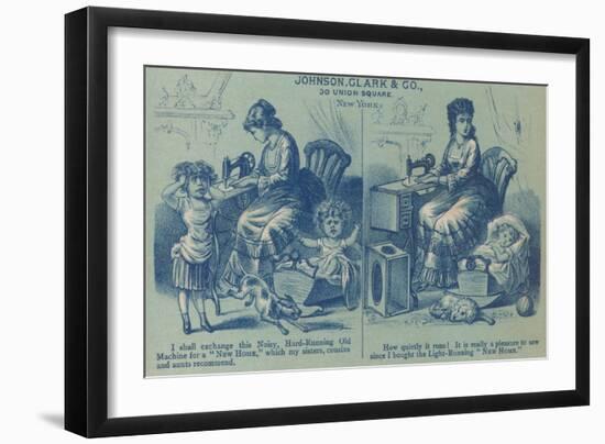 Ad for Quieter Sewing Machine-null-Framed Art Print