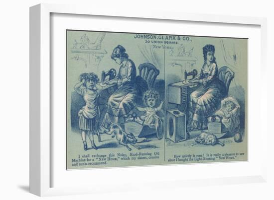 Ad for Quieter Sewing Machine-null-Framed Art Print