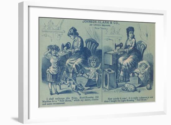 Ad for Quieter Sewing Machine-null-Framed Art Print