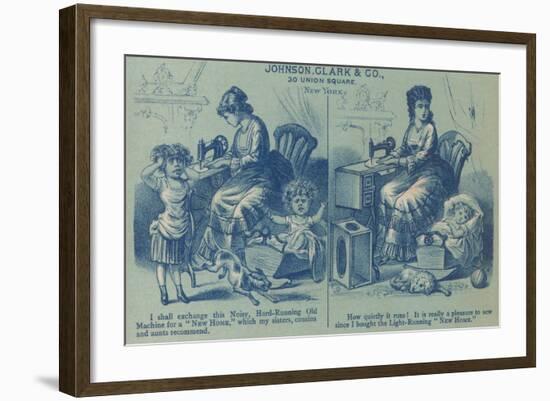 Ad for Quieter Sewing Machine-null-Framed Art Print