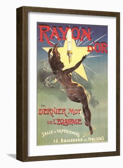 Ad for Rayon D'Or Lighting-null-Framed Art Print