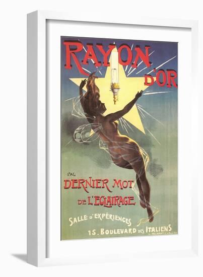 Ad for Rayon D'Or Lighting-null-Framed Art Print