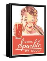 Ad for Sparkle Soft Drink-null-Framed Stretched Canvas