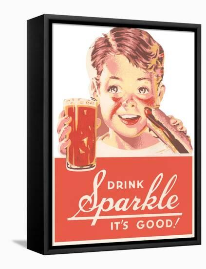 Ad for Sparkle Soft Drink-null-Framed Stretched Canvas