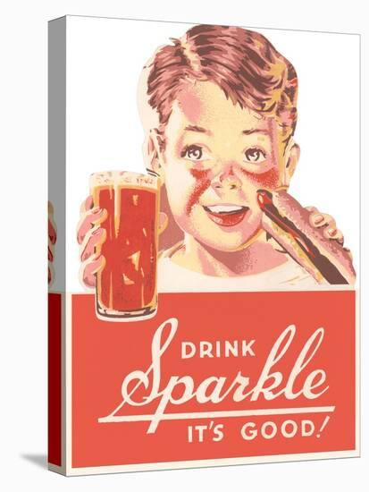 Ad for Sparkle Soft Drink-null-Stretched Canvas