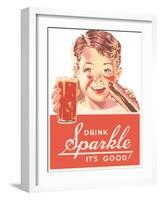 Ad for Sparkle Soft Drink-null-Framed Art Print