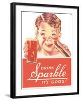 Ad for Sparkle Soft Drink-null-Framed Art Print