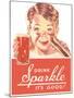 Ad for Sparkle Soft Drink-null-Mounted Art Print