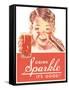 Ad for Sparkle Soft Drink-null-Framed Stretched Canvas