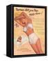 Ad for Sun Tan Lotion-null-Framed Stretched Canvas