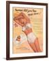 Ad for Sun Tan Lotion-null-Framed Art Print