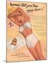 Ad for Sun Tan Lotion-null-Mounted Art Print