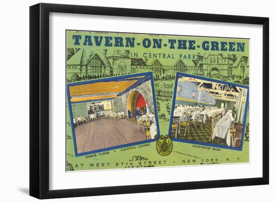 Ad for Tavern on the Green, New York City-null-Framed Art Print