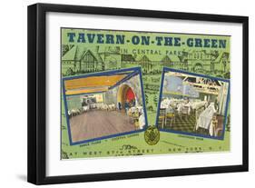 Ad for Tavern on the Green, New York City-null-Framed Art Print