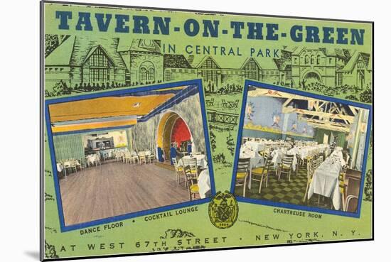 Ad for Tavern on the Green, New York City-null-Mounted Art Print