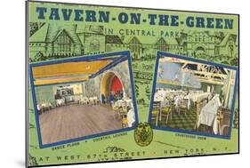 Ad for Tavern on the Green, New York City-null-Mounted Art Print