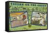 Ad for Tavern on the Green, New York City-null-Framed Stretched Canvas