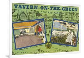 Ad for Tavern on the Green, New York City-null-Framed Art Print