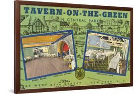 Ad for Tavern on the Green, New York City-null-Framed Art Print