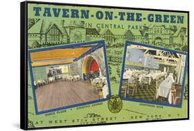 Ad for Tavern on the Green, New York City-null-Framed Stretched Canvas