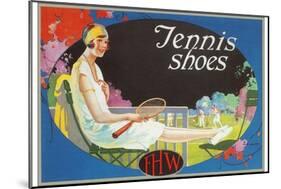 Ad for Tennis Shoes-null-Mounted Art Print