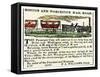 Ad for the Boston and Worcester Railroad, Early 1800s-null-Framed Stretched Canvas