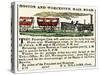Ad for the Boston and Worcester Railroad, Early 1800s-null-Stretched Canvas