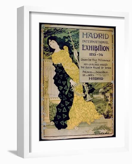 Ad for the 'Madrid International Exhibition of 1893-94' at the Palace of Industry and Arts-Spanish School-Framed Giclee Print