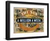Ad for the New York Sun, a Weekly Newspaper, c.1880-null-Framed Premium Giclee Print