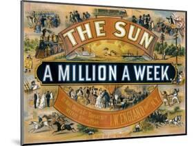 Ad for the New York Sun, a Weekly Newspaper, c.1880-null-Mounted Premium Giclee Print