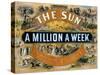 Ad for the New York Sun, a Weekly Newspaper, c.1880-null-Stretched Canvas