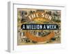 Ad for the New York Sun, a Weekly Newspaper, c.1880-null-Framed Giclee Print